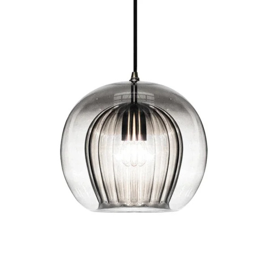 Pendant Light Glass Dome E14 Transparent Kitchen Island Dining Table Hanging Ceiling Lamp Modern Minimalist | Thomler