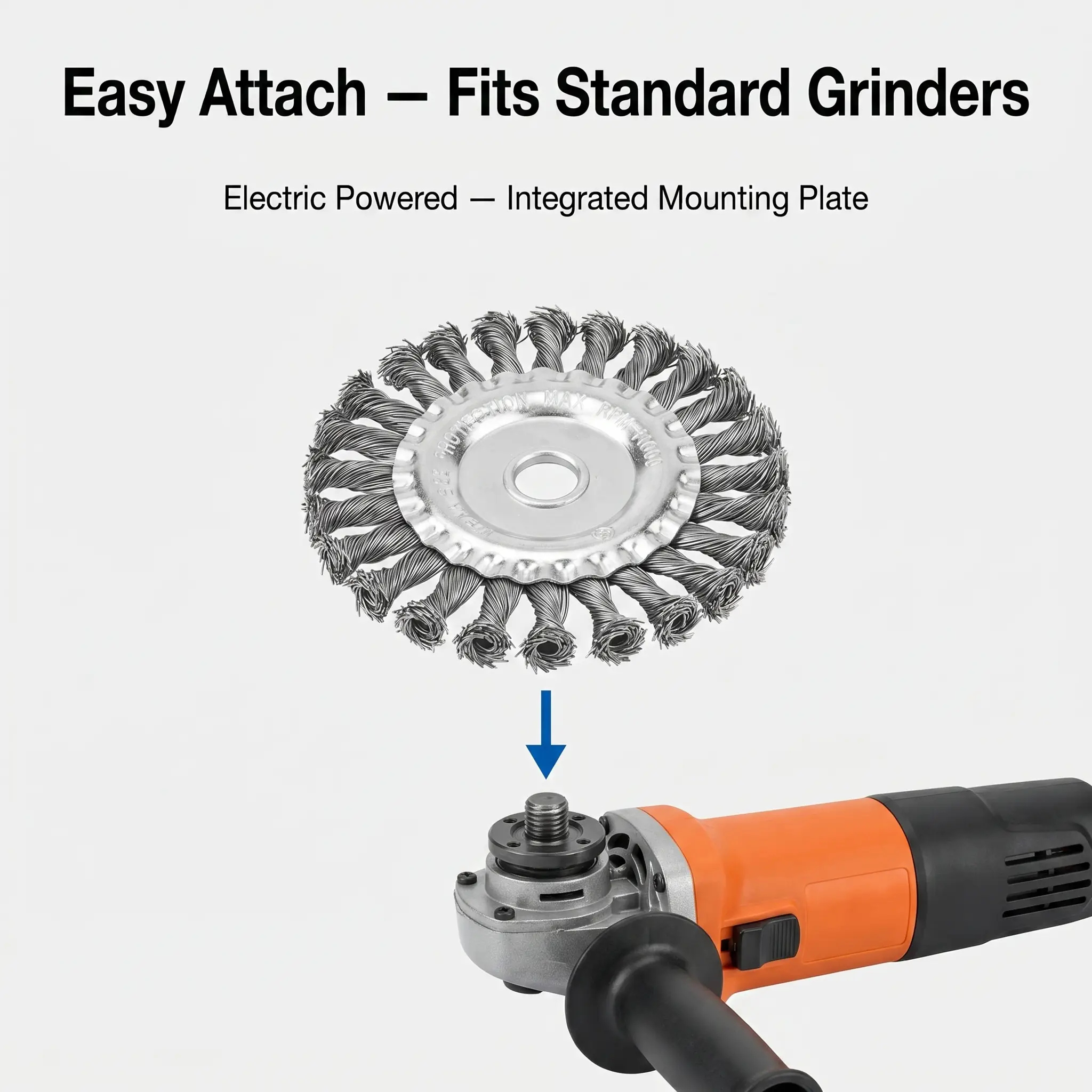 Heavy-Duty Steel Wire Trimmer Head Attachment for Electric String Trimmers – Cuts Dense Weeds, Overgrowth & Tough Vegetation | Thomler