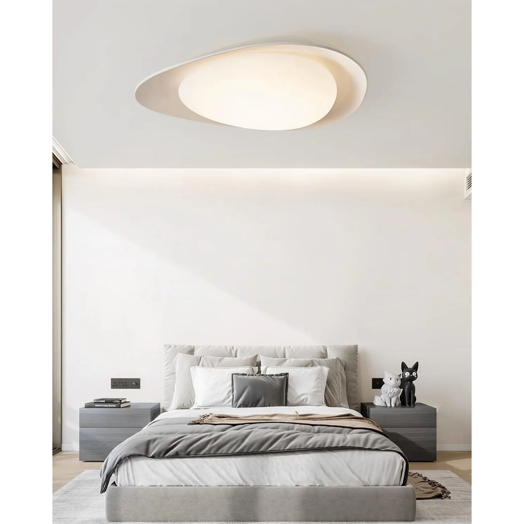 Ceiling Lamp Resin Leaf Shape Integrated LED Green Bedroom Dining Room Scandinavian Modern Lighting | Thomler
