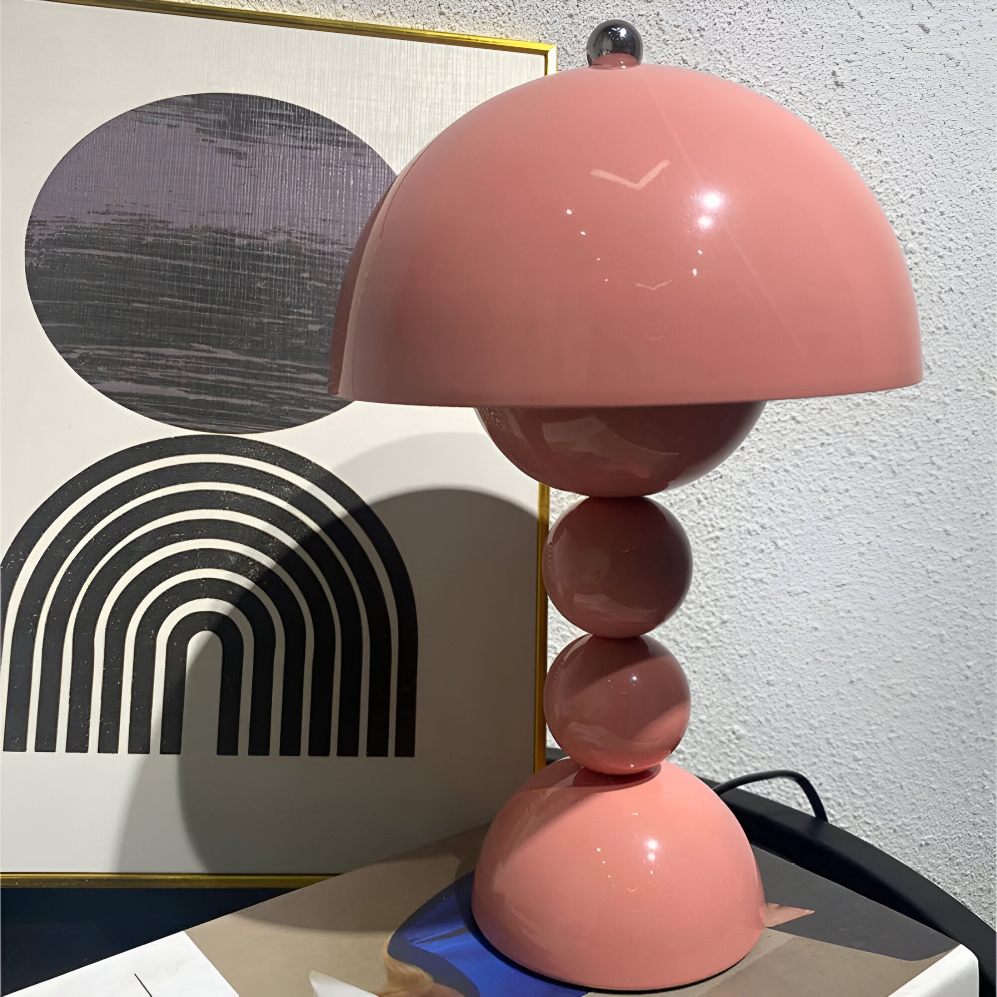 Table Lamp Acrylic 11.0 in White USB Rechargeable Bedroom Nightstand Ambient Nordic Minimalist Desk Lighting | Thomler