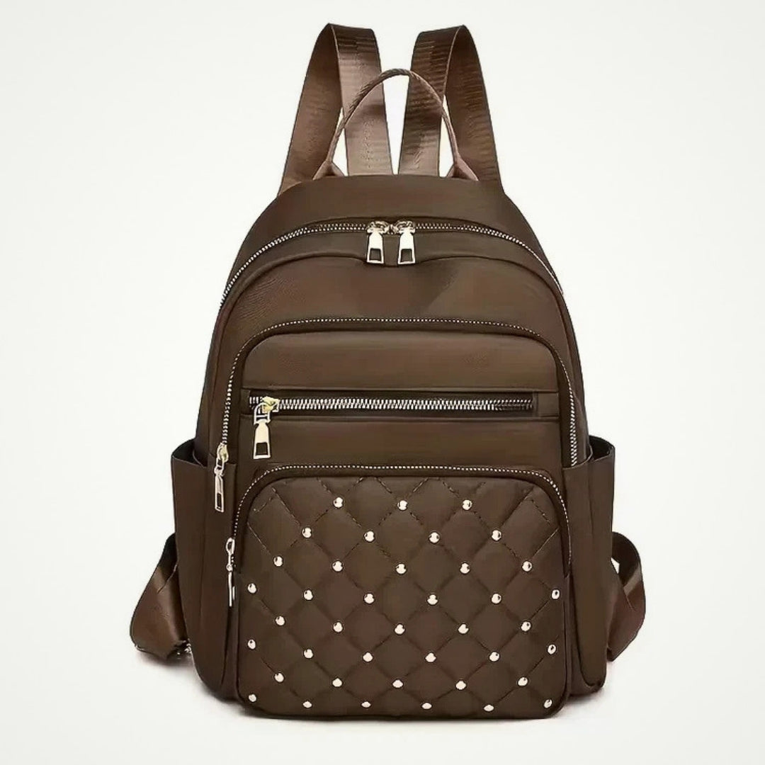 Multi-Compartment Quilted Backpack with Adjustable Straps & Top Handle for School, Work & Travel | Thomler