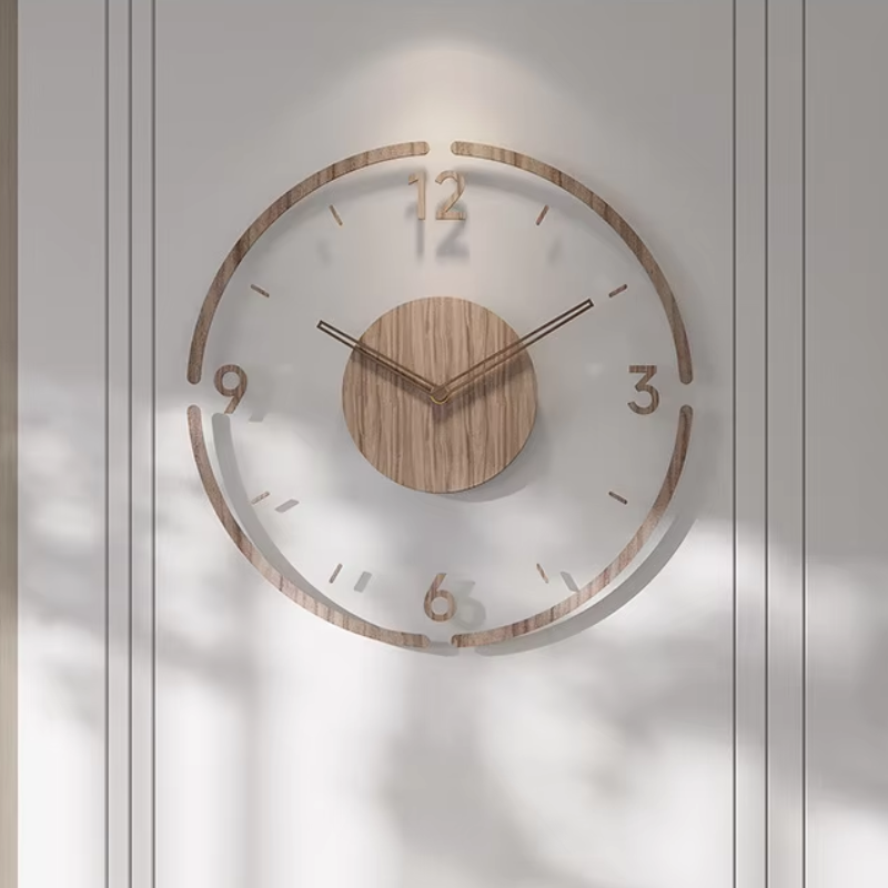 Natural Wood Analog Wall Clock – Whisper-Quiet Timepiece for Bedroom, Office & Home Decor – 12" or 14" Round Face | Thomler