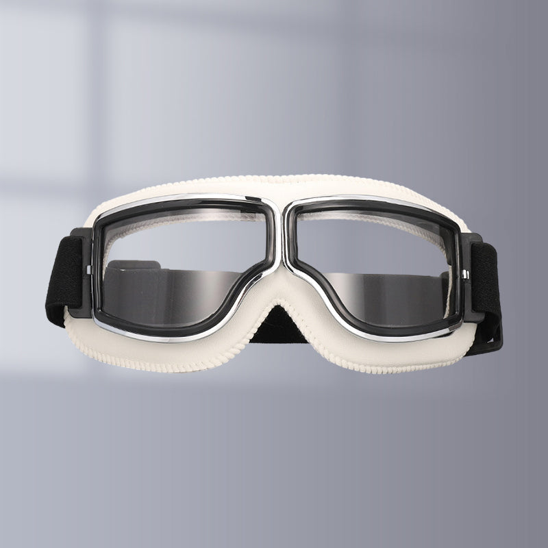 Retro Motorcycle Goggles with Adjustable Strap, UV Protection & Impact-Resistant Polycarbonate Lens for Riding, Cycling & Outdoor Use | Thomler