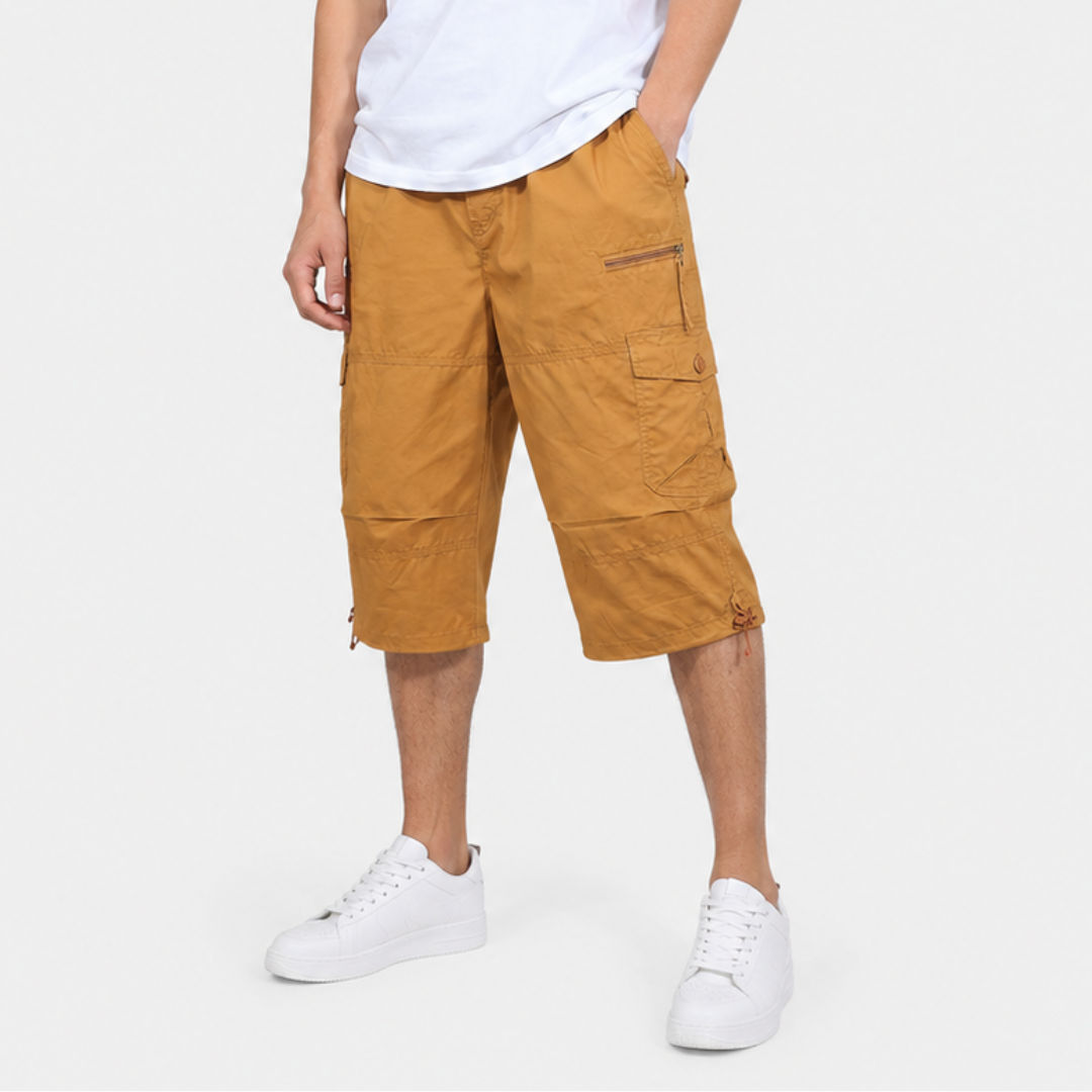 Men's Capri-Length Hiking Shorts with Multiple Cargo Pockets for Trail & Outdoor Adventures | Thomler