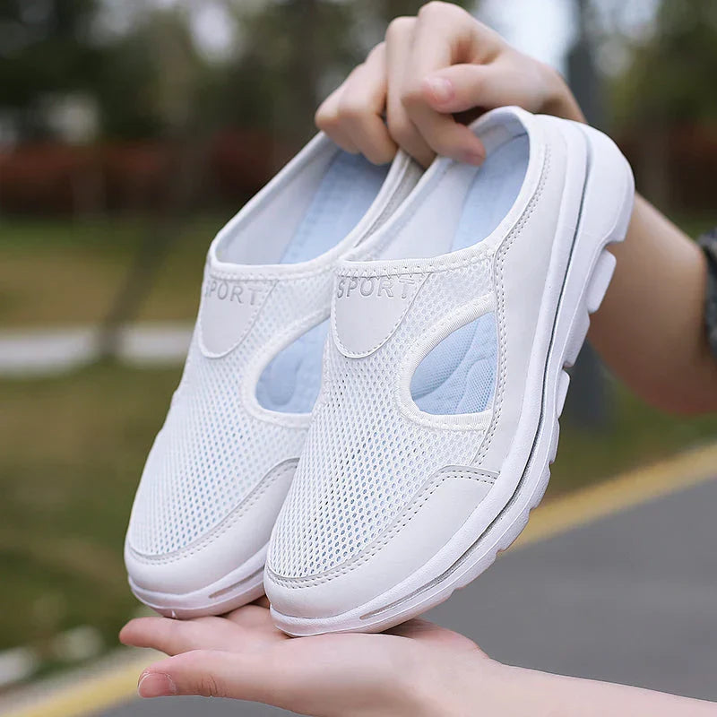 Breathable Mesh Slip-On Slippers with Cushioned Footbed for Men – Open-Back Design for Indoor & Outdoor Wear | Thomler