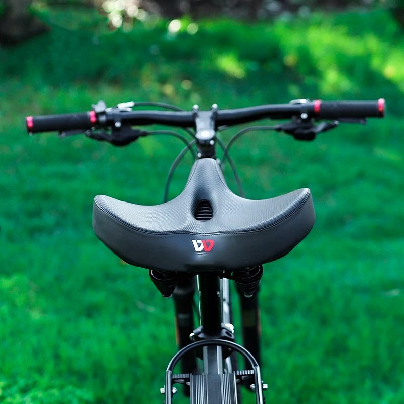 Wide Cushioned Bike Seat with Gel Padding & Breathable Cover for Comfort Cycling Road Mountain City Bikes Men Women Universal Fit | Thomler