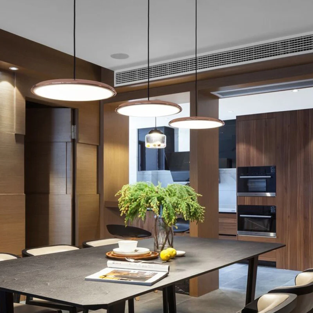 Pendant Light Metal Acrylic LED 40.0 cm Blue Dining Room Scandinavian Hanging Ceiling Light | Thomler