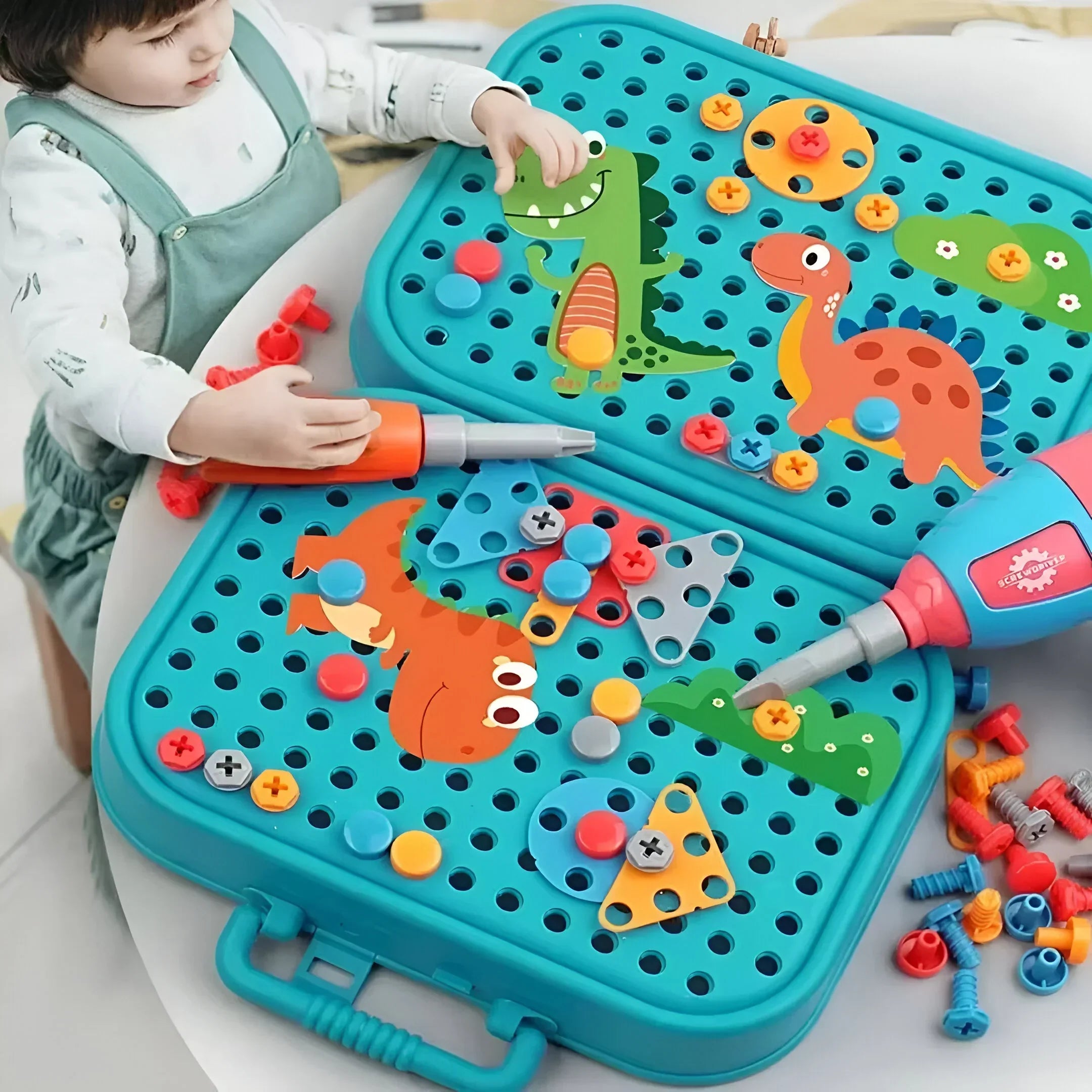 Children's Tool Set Montessori Toy Building Kit Educational Pretend Play Toolbox For Toddlers Fine Motor Skills Development | Thomler