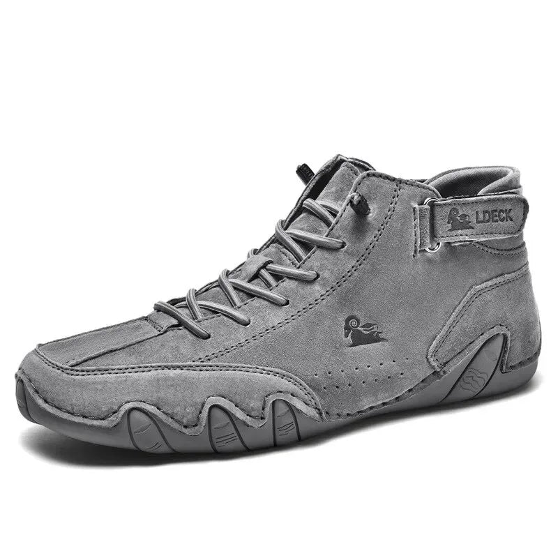 Men's Waterproof High-Top Sneakers with Elastic Slip-On Design - Durable Rubber Sole Boots for Street Style & All-Weather Wear | Thomler