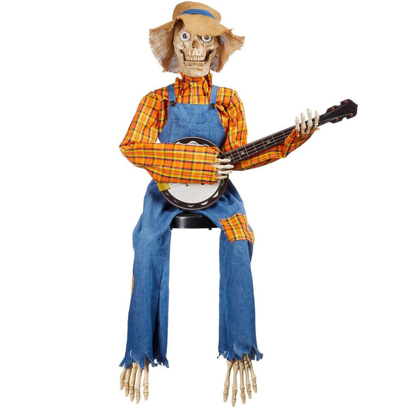 Musical Skeleton Banjo Duo – Motion-Activated Halloween Decoration with Sound & Light | Thomler
