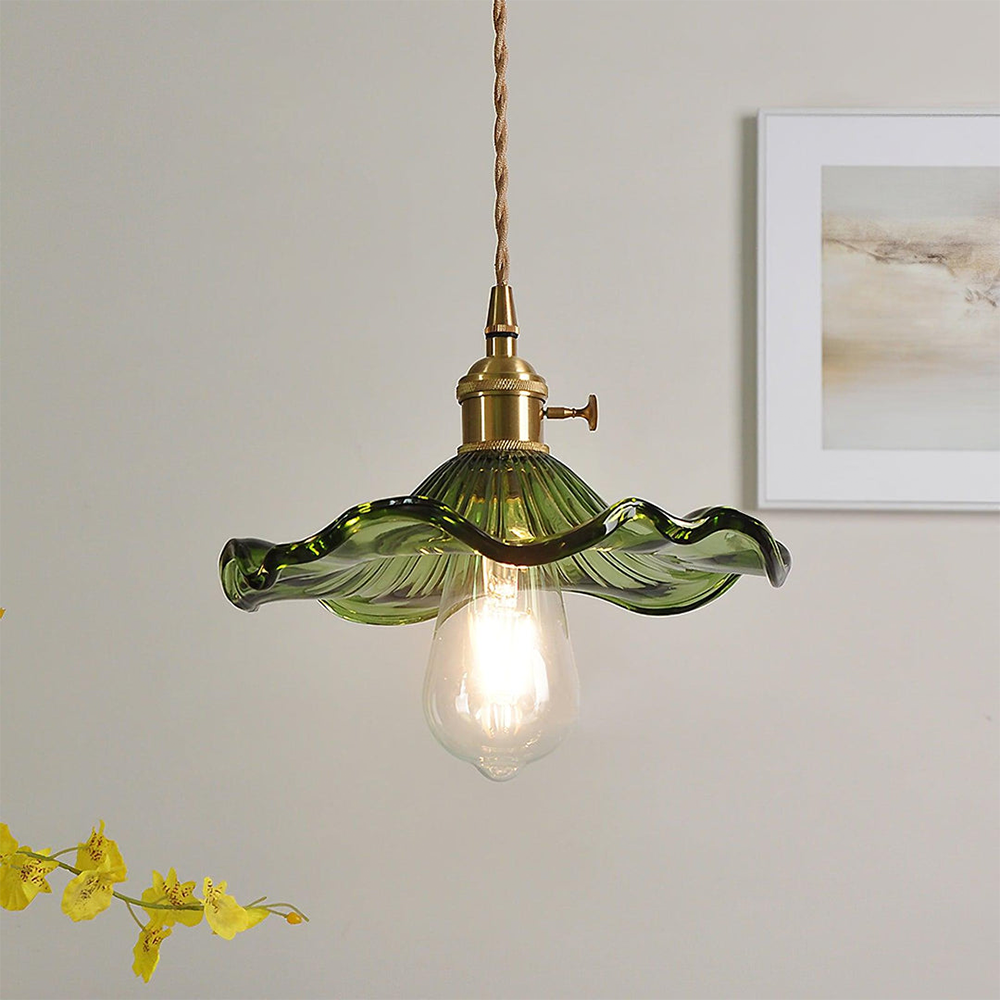 Pendant Light Glass Flower LED Hanging Lamp Living Room Bedroom Dining Room Decorative Ceiling Lighting | Thomler