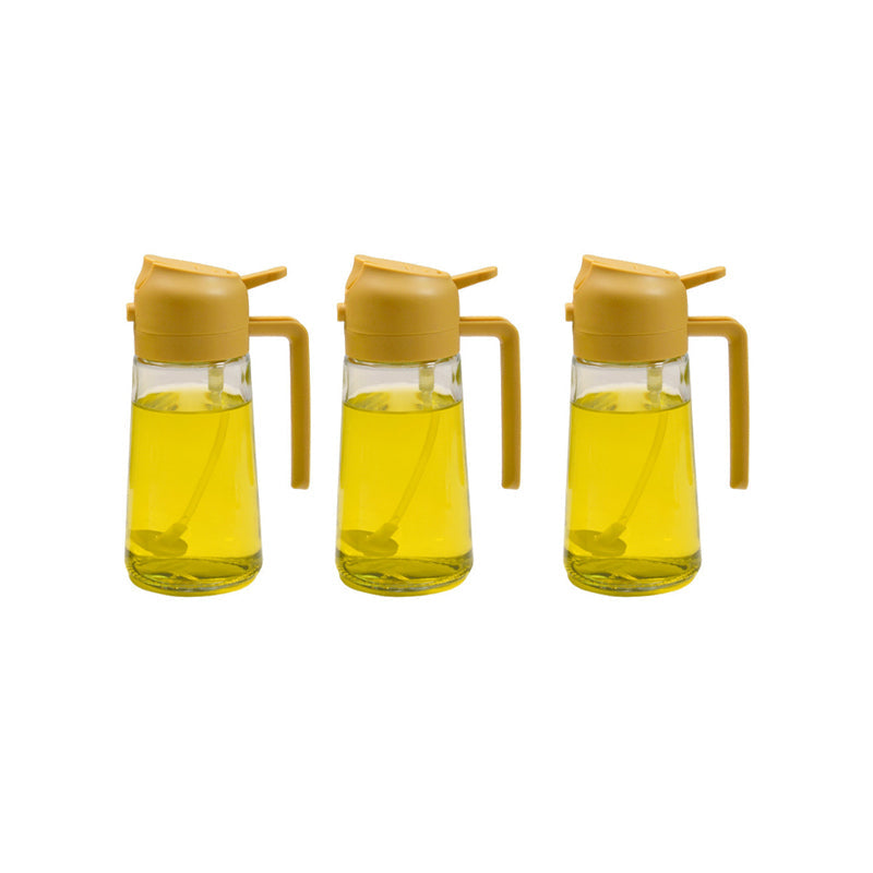 Glass Oil Mister and Pouring Bottle for Cooking – Dual-Function Sprayer with Wide Mouth, 16 oz Capacity – Leak-Proof Kitchen Dispenser for | Thomler