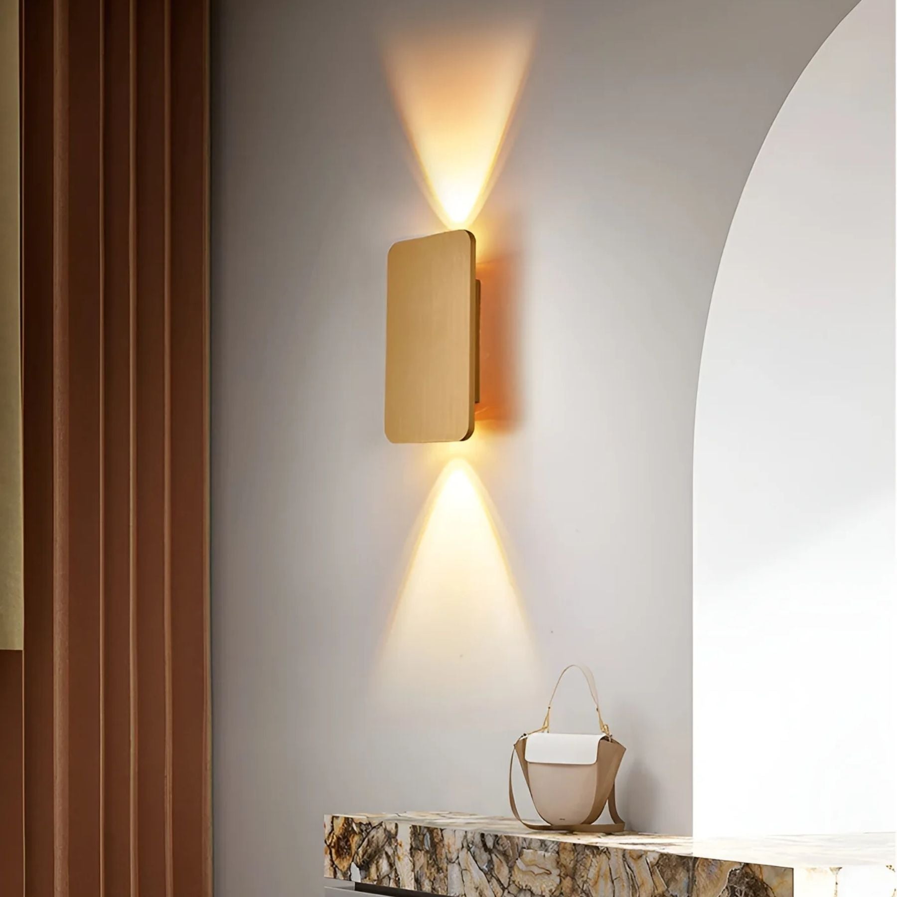 Wall Lamp Aluminium 6W Black Up Down Bedroom Hallway Modern Wall Lighting Fixture | Thomler