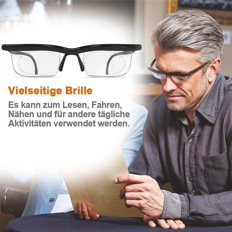 Adjustable Focus Reading Glasses Dial Vision for Men & Women | Variable Strength Eyewear for Close Up Work & Distance | Universal Fit | Thomler