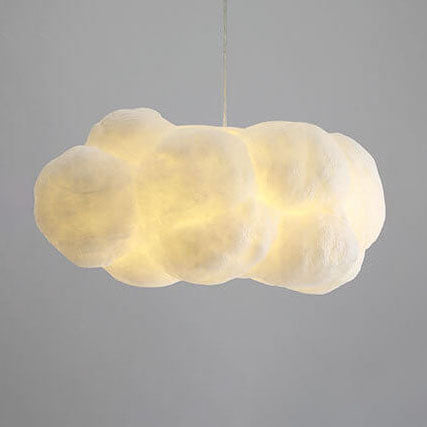 Pendant Light Metal 19.7 in White Adjustable Bedroom Dining Room Modern Hanging Lamp | Thomler