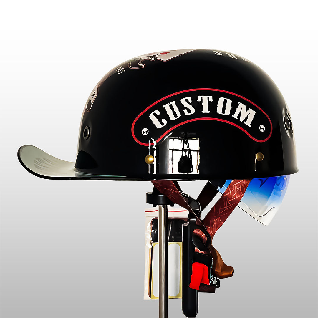 DOT-Certified Motorcycle Half Helmet with Baseball Cap Style for Urban Riding and Commuting | Thomler