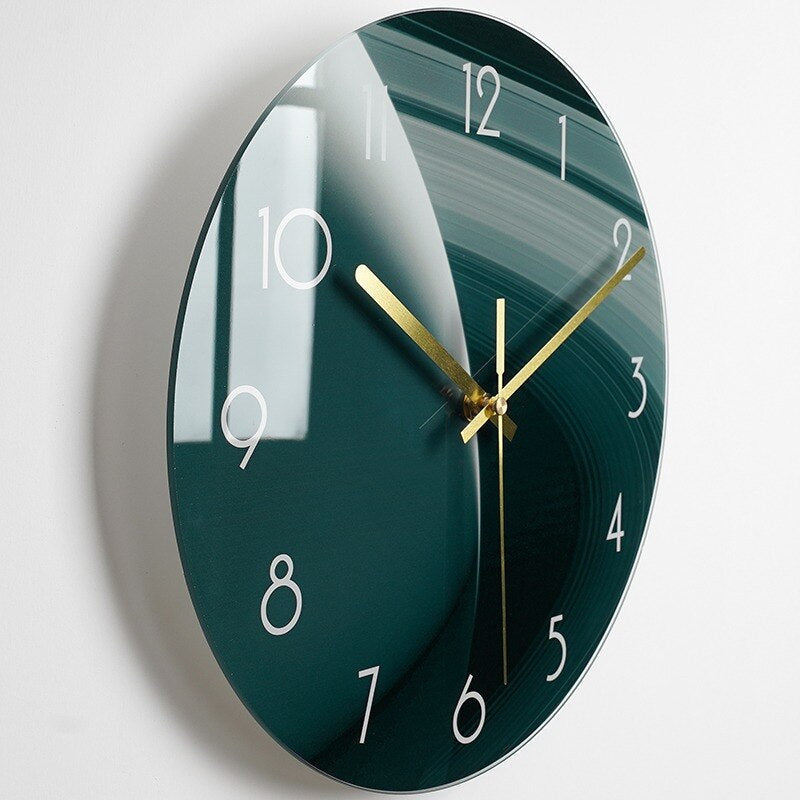 Contemporary Glass Panel Wall Clock – Choose Your Design & Diameter | Thomler