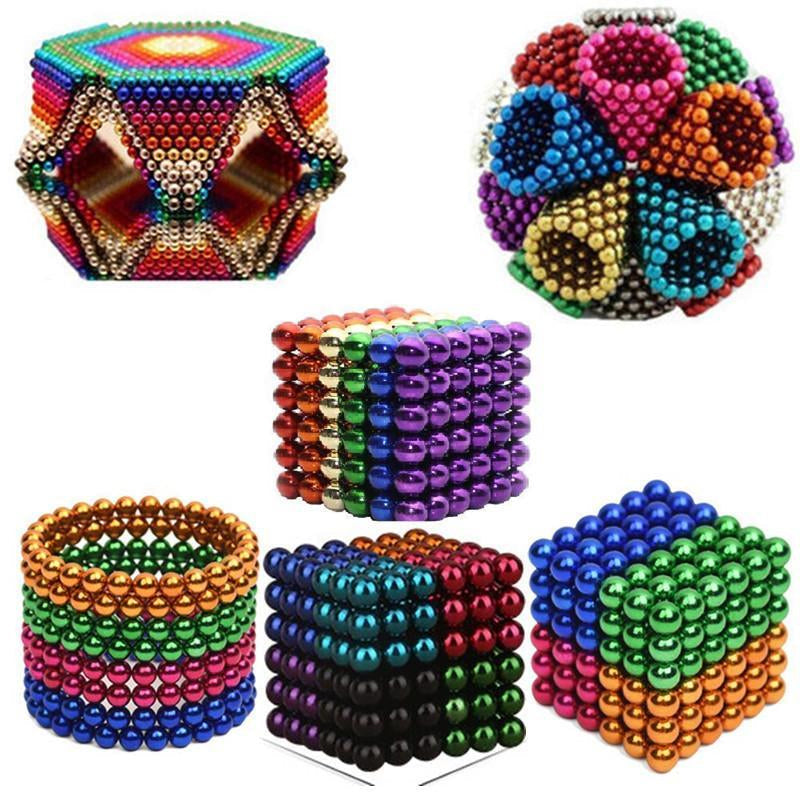 Magnetic Desk Spheres Stress Relief Fidget Set with 216 Mini Building Balls for Creative Puzzle Play Adults Kids STEM Toy | Thomler