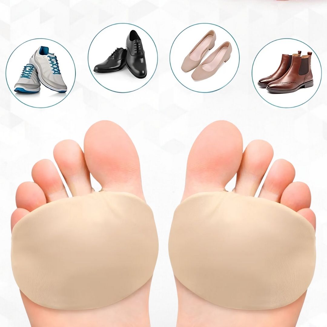 Gel Metatarsal Pads for Ball of Foot Pain Relief | Cushioned Arch Support Inserts for Morton's Neuroma & Forefoot Discomfort | Reusable | Thomler