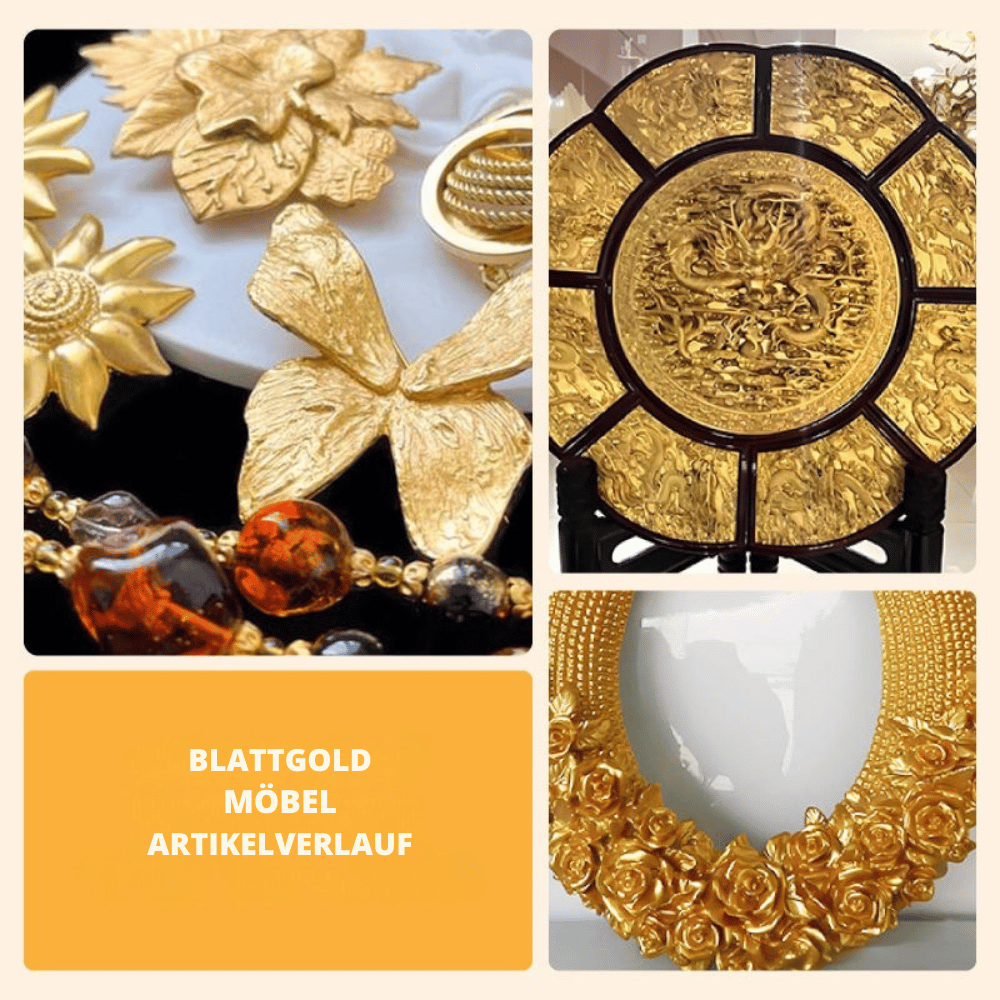 GoldLuxe — Metallic-Blattfarbe mit KOSTENLOSEM Pinsel | 50% RABATT