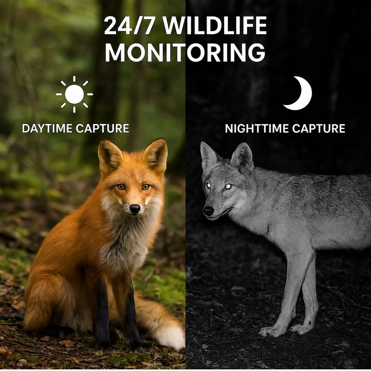 16MP Motion-Activated Wildlife Camera with Infrared Night Vision for Outdoor Animal Monitoring | Thomler
