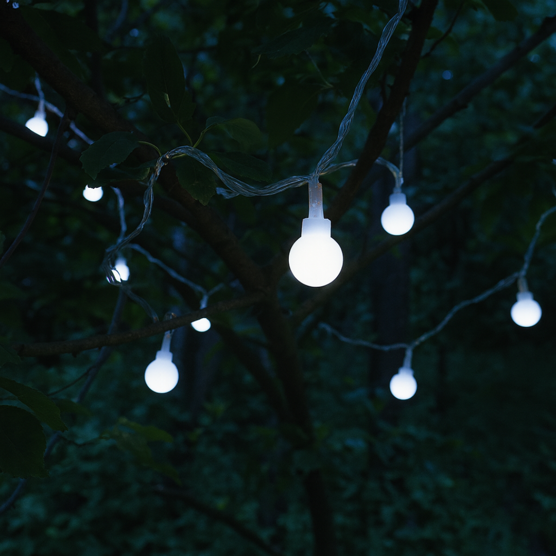 Battery or USB Powered LED Fairy String Lights – 10 ft with 20 Glowing Orbs for Indoor & Outdoor Holiday Decor | Thomler