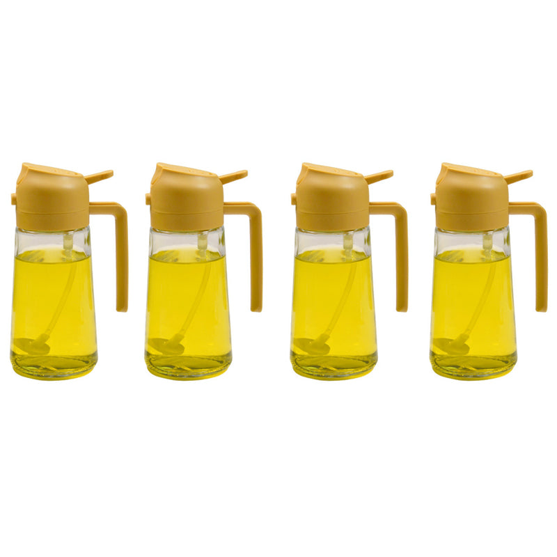 Glass Oil Mister and Pouring Bottle for Cooking – Dual-Function Sprayer with Wide Mouth, 16 oz Capacity – Leak-Proof Kitchen Dispenser for | Thomler