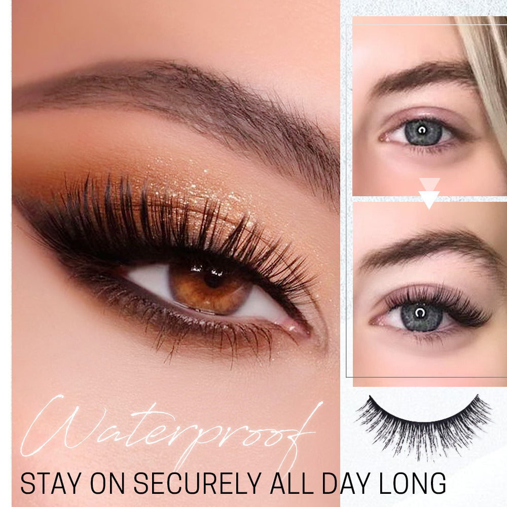 Self-Adhesive False Eyelashes – Reusable, No Glue Required, Water-Resistant with Natural Volume for Everyday & Special Occasions | Thomler