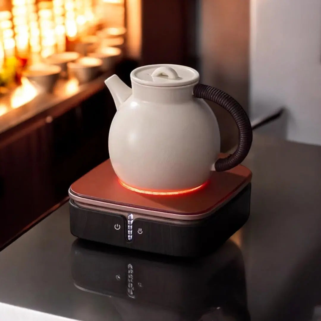 Tea Plate Ceramic 1000W Touch Control Tea Brewing Hot Water Warmer Five Temperature Settings Automatic Shut Off Compact | Thomler