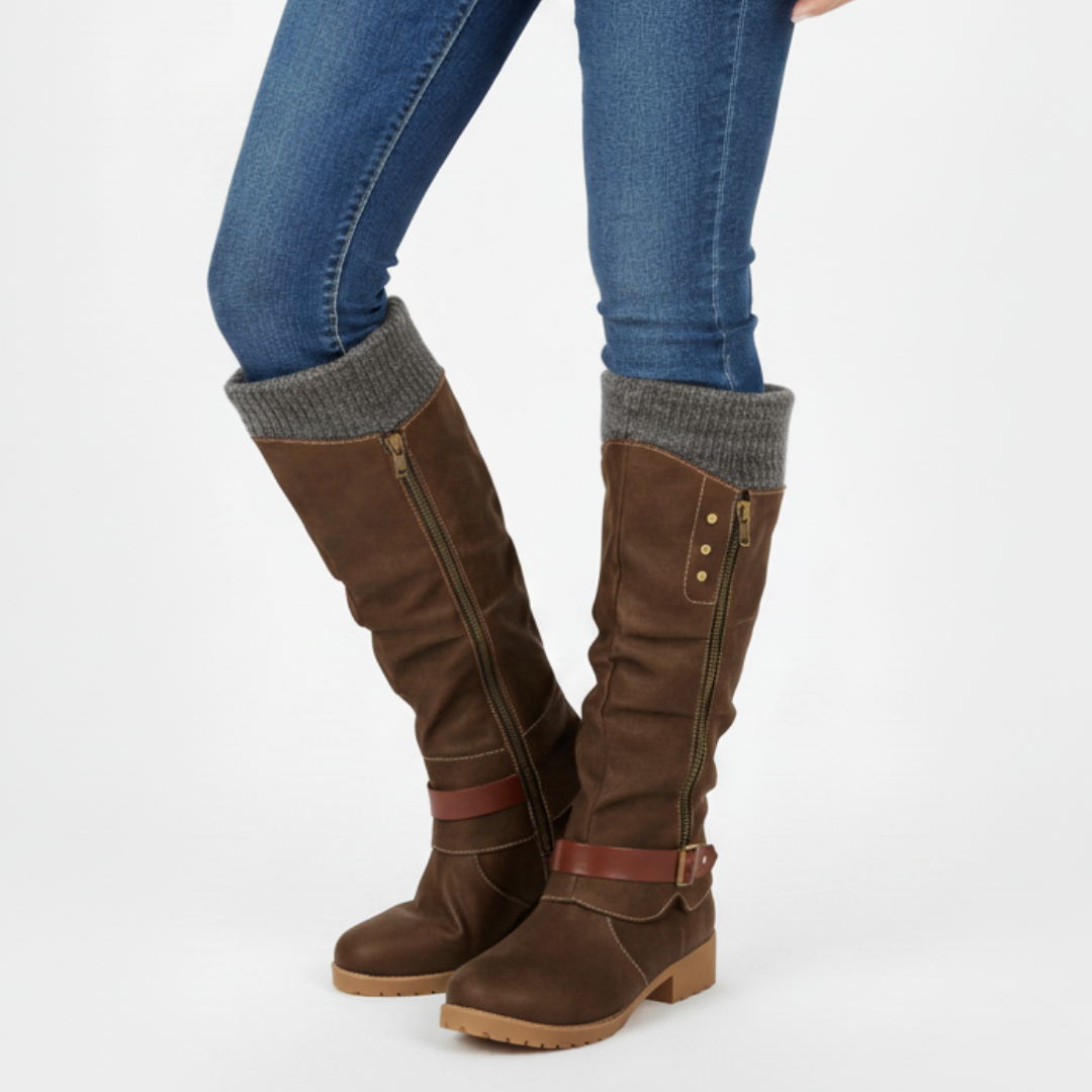 Insulated Mid-Calf Winter Boots with Arch Support for Women & Men – Side Zip Entry, Non-Slip Sole, Cold Weather Footwear | Thomler