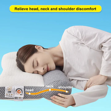 Contour Memory Pillow for Side and Back Sleepers with Ergonomic Cervical Support and Ear Relief Design | Thomler