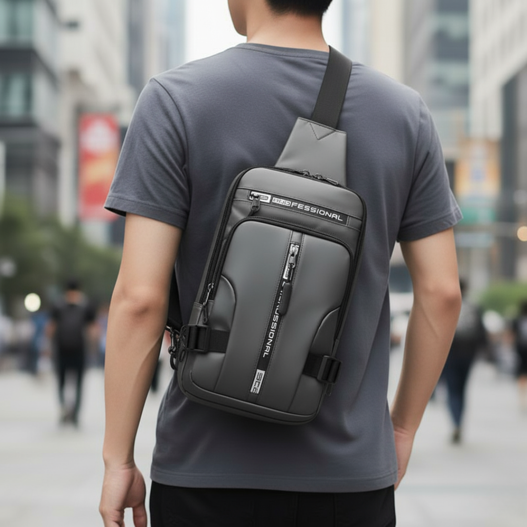 Crossbody Sling Bag with Anti-Theft Hidden Zippers & USB Charging Port – Water-Resistant Nylon Daypack for Travel, Commute & Everyday Carry | Thomler