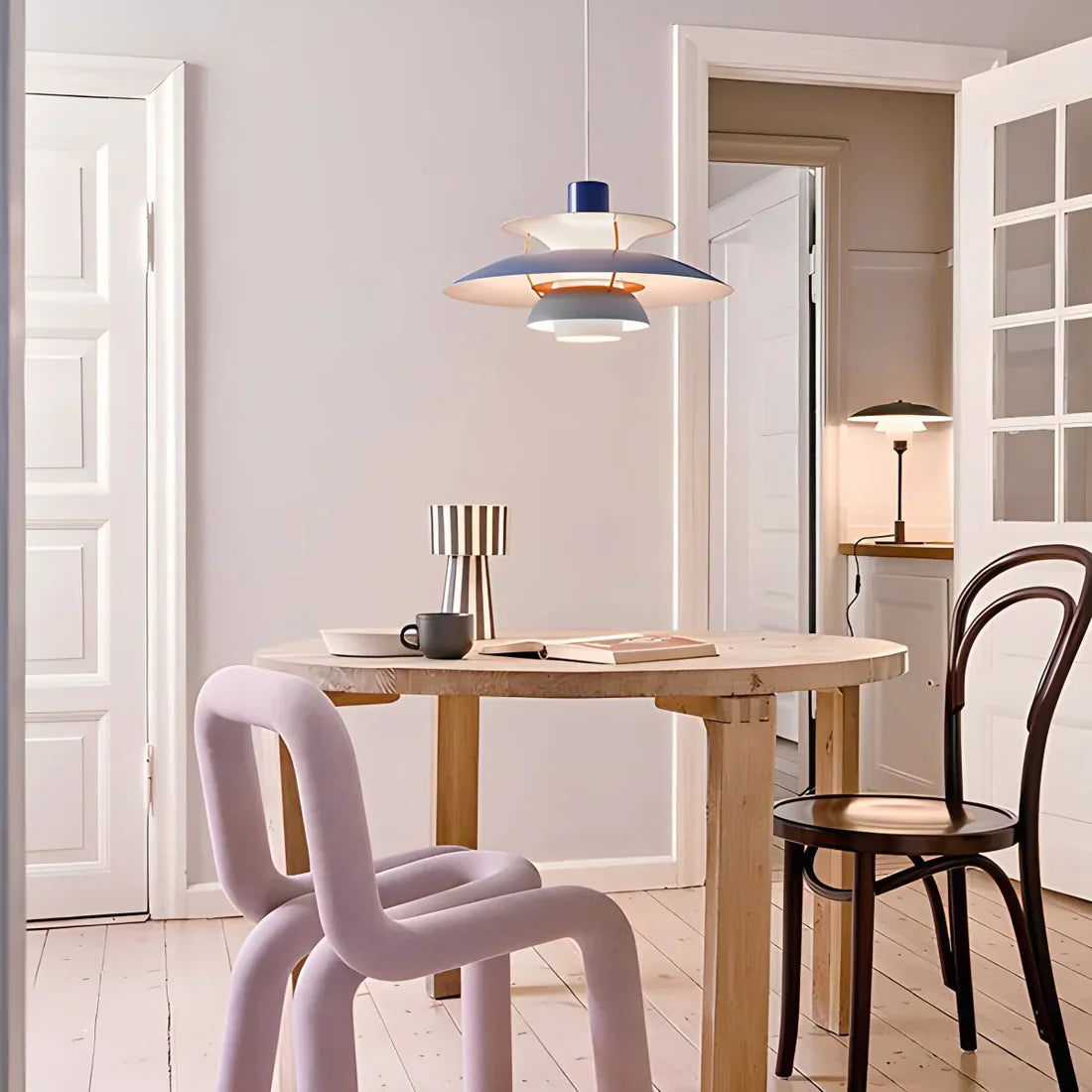 Pendant Light Alloy E27 Green Dining Room Scandinavian Layered Ceiling Hanging Living Room Ambient Lighting | Thomler