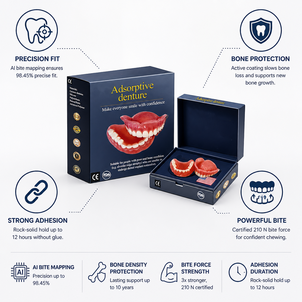 Precision-Molded Removable Prosthetic Teeth Set for Comfortable All-Day Wear | Thomler