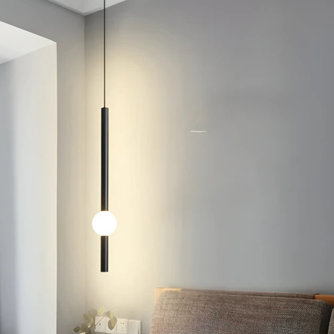 Pendant Light Iron Acrylic 60.0 cm Black Or White Dining Room Minimalist LED Hanging Ceiling Lamp Scandinavian Interior | Thomler