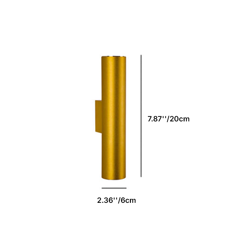 Up-Down LED Wall Light Fixture in Gold, Black or White Aluminum for Hallway, Bedroom & Living Room | Thomler