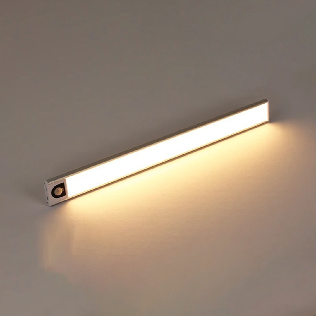 Motion Sensor LED Under Cabinet Light Rechargeable Magnetic Strip Battery Powered Kitchen Closet Pantry Hallway Wireless Lighting Bar for Co | Thomler