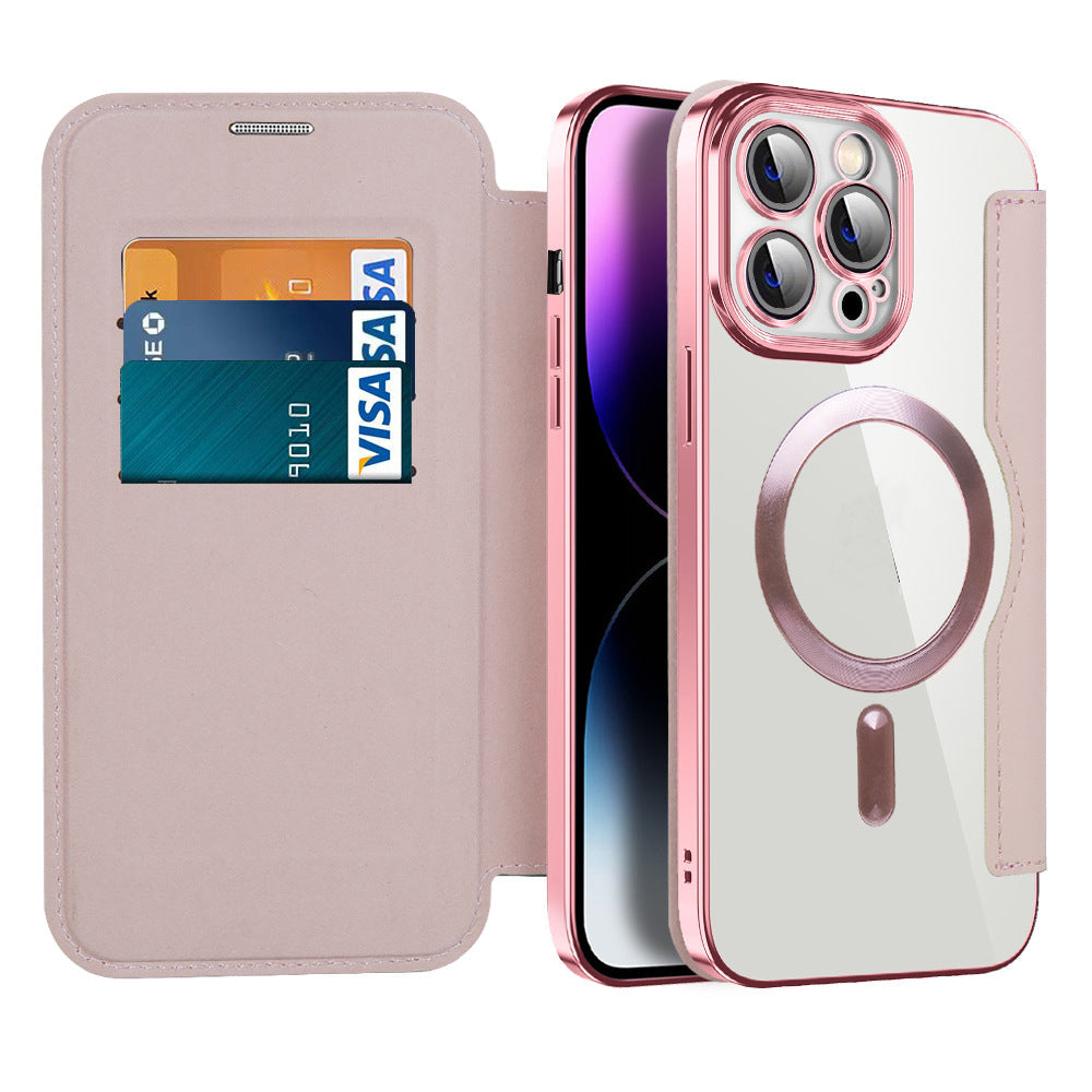 Wallet Phone Case with Card Holder & Magnetic Clasp – Flip Cover with RFID Protection & Kickstand for iPhone 12/13/14/15 Series | Thomler