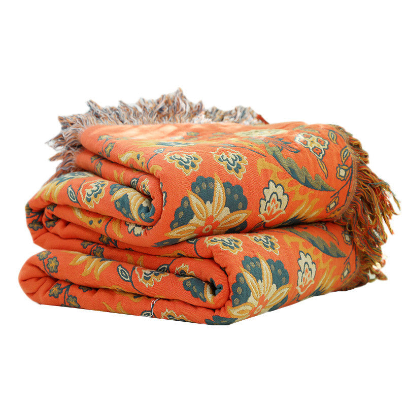 Reversible Cotton Quilt Lightweight Floral Bedspread for All Seasons Queen King Full Size Breathable Coverlet | Thomler