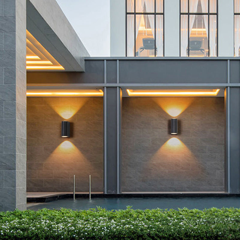 Modern Geometric Exterior Sconce with Clear Lens, Matte Finish for Patio & Entryway Lighting | Thomler