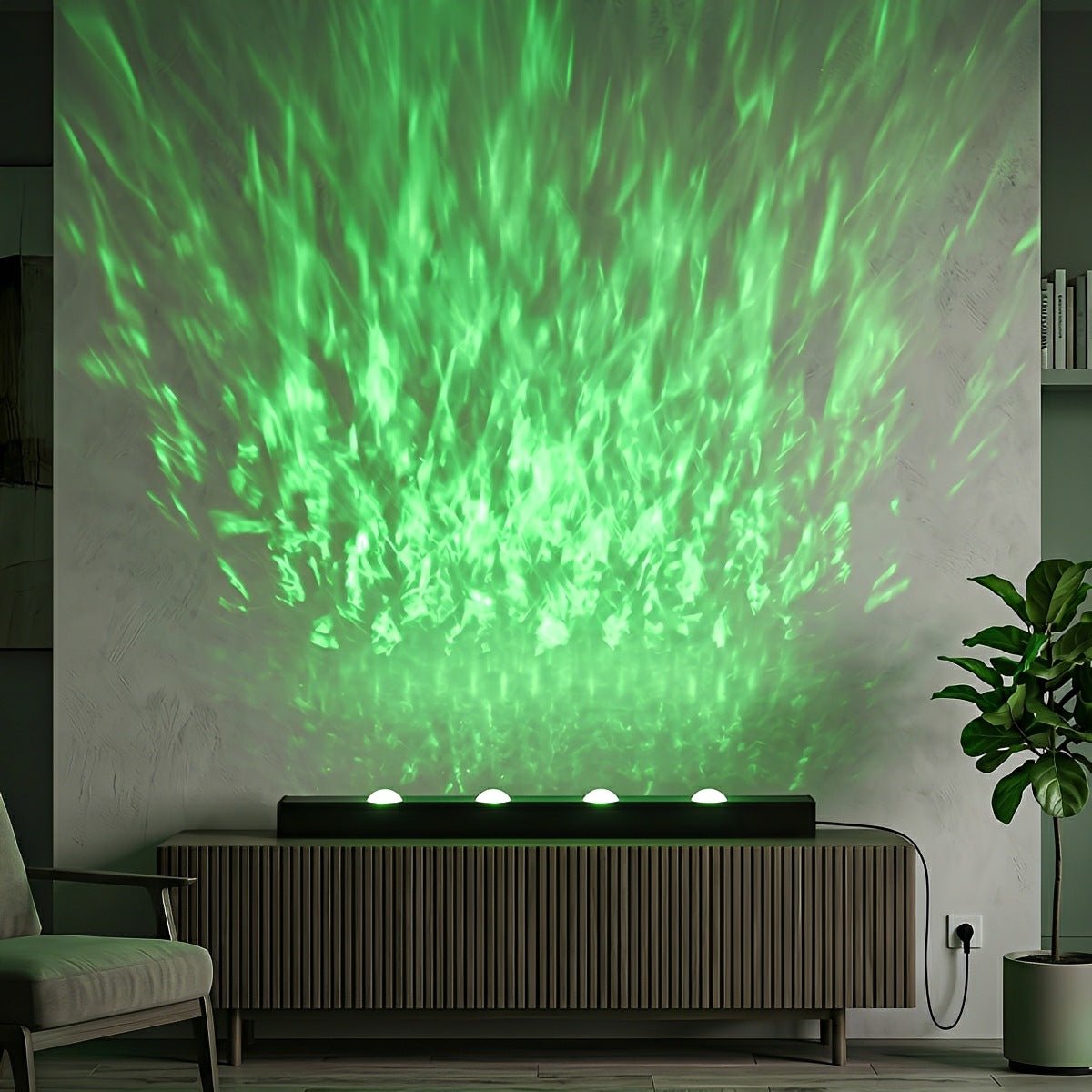 Flowing Wave LED Accent Light – Wall-Mount Ambient Illumination with App & Remote – 20-39 in | Thomler
