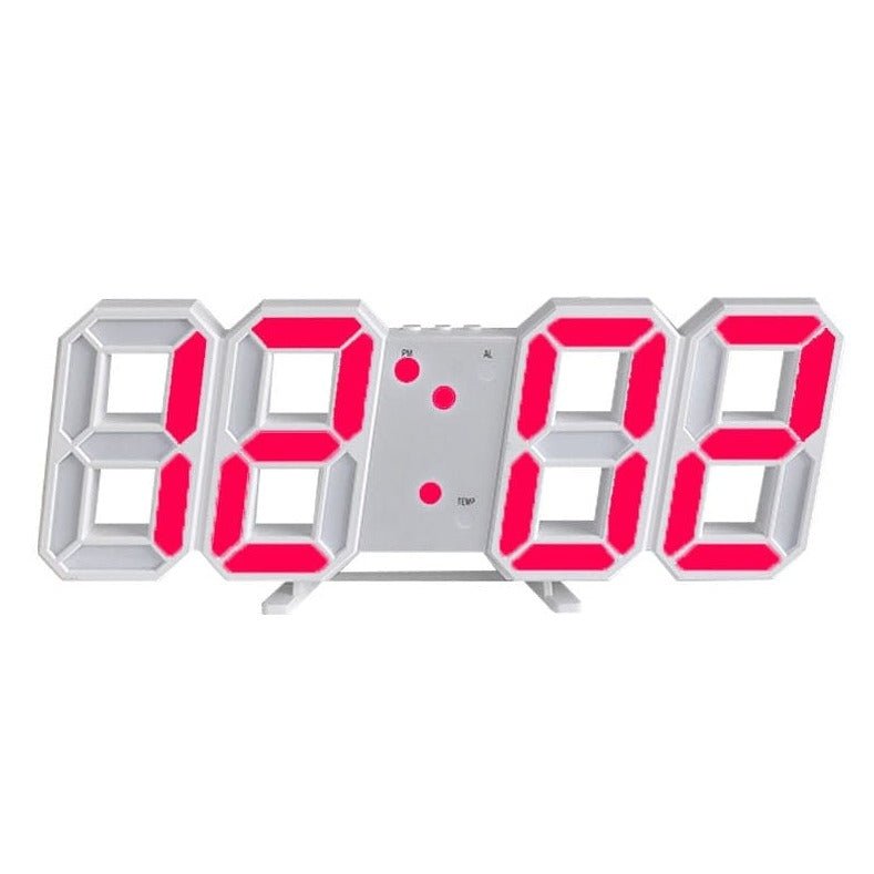 3D LED Digital Wall Clock with Adjustable Brightness | Modern Minimalist Display for Living Room, Bedroom & Office | USB Powered Time Piece | Thomler