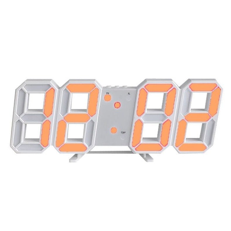 3D LED Digital Wall Clock with Adjustable Brightness | Modern Minimalist Display for Living Room, Bedroom & Office | USB Powered Time Piece | Thomler