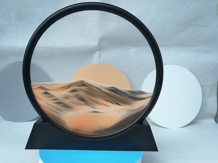 Flowing Sand Art Frame Glass Display Desktop Decor for Home Office Relaxation Mesmerizing Motion Picture | Thomler