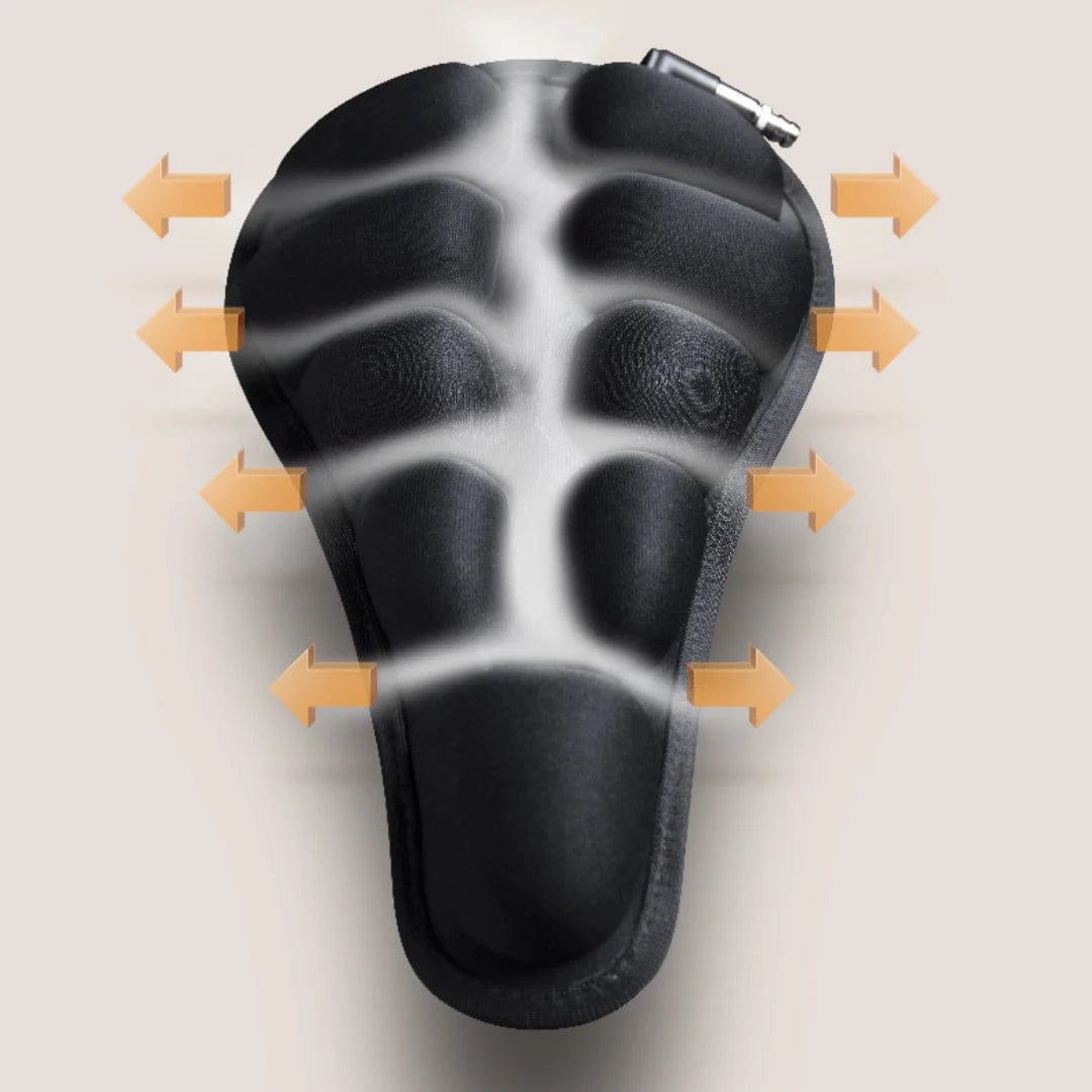 Inflatable Bike Seat Cushion with Air Shock Absorption & Ventilated Design for Comfort on Long Rides – Adjustable Pressure Bicycle Saddle | Thomler