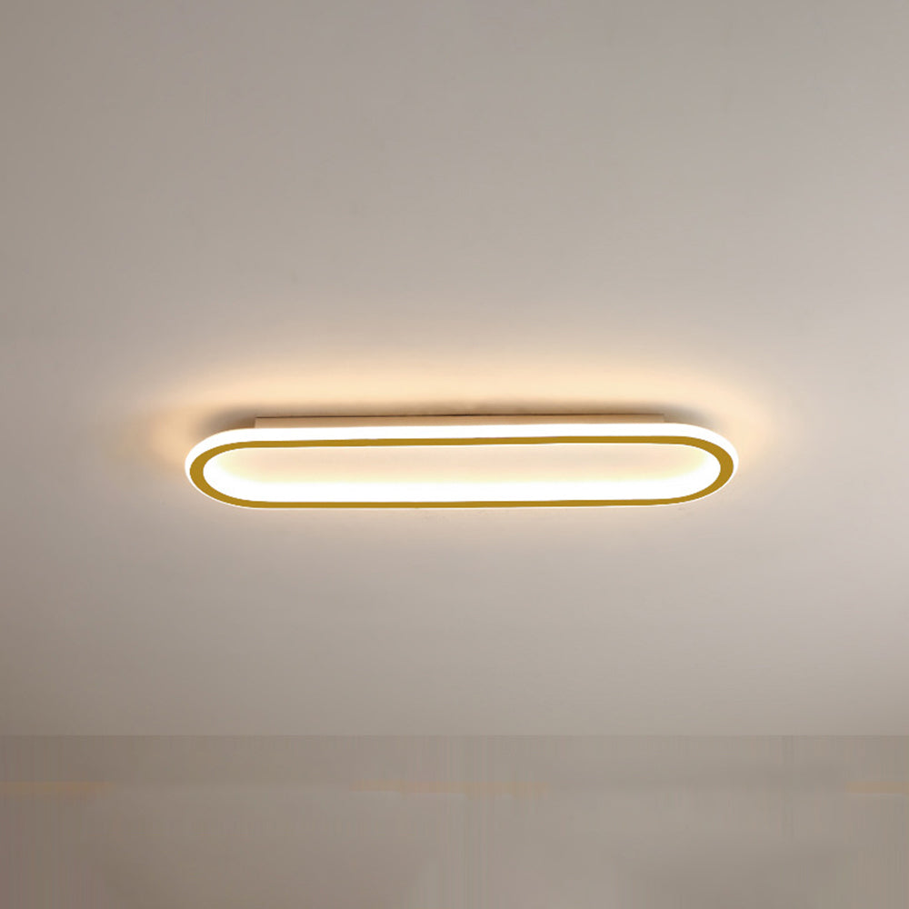 Contemporary Recessed Rectangle LED Flush Mount Ceiling Light Fixture | Thomler
