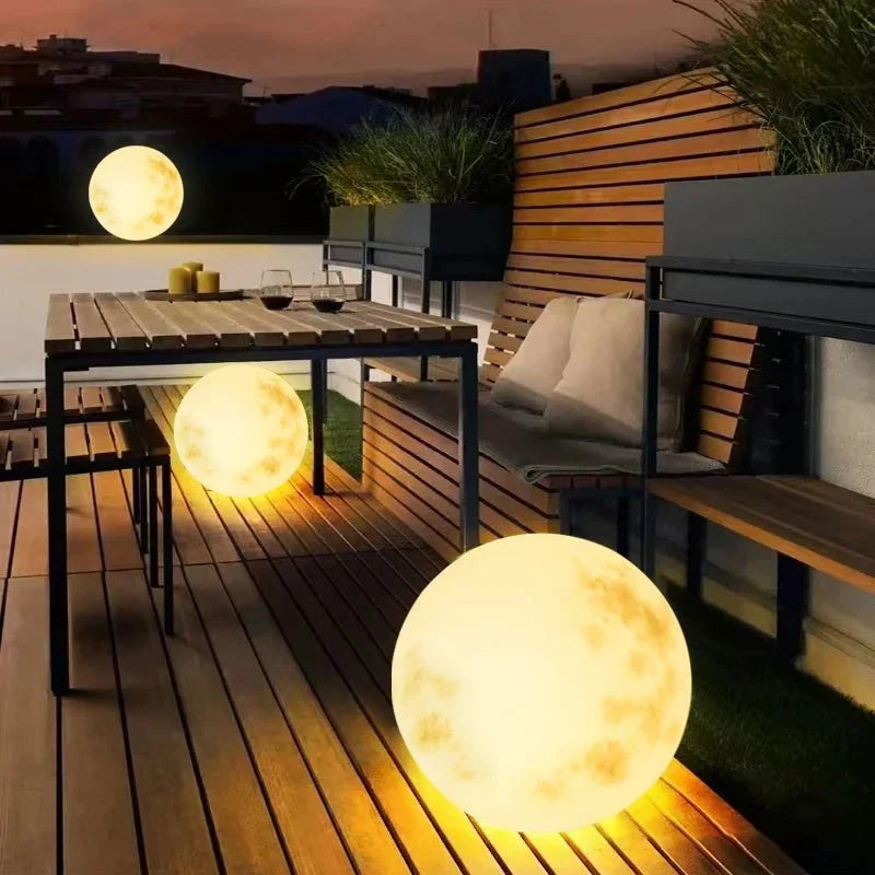 Glowing Orb Outdoor Lamp – Cordless Decorative Moon Ball Light for Yard, Patio & Deck – Rechargeable LED Globe | Thomler