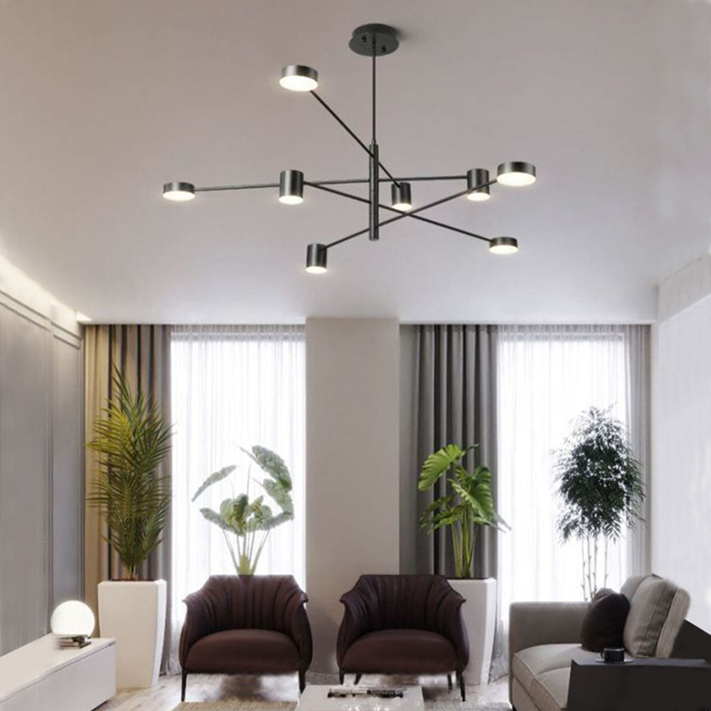 Industrial Branch Pendant Light LED Multi-Arm Metal Ceiling Fixture for Dining Room Kitchen Island 4/6/8 Arm Configuration | Thomler