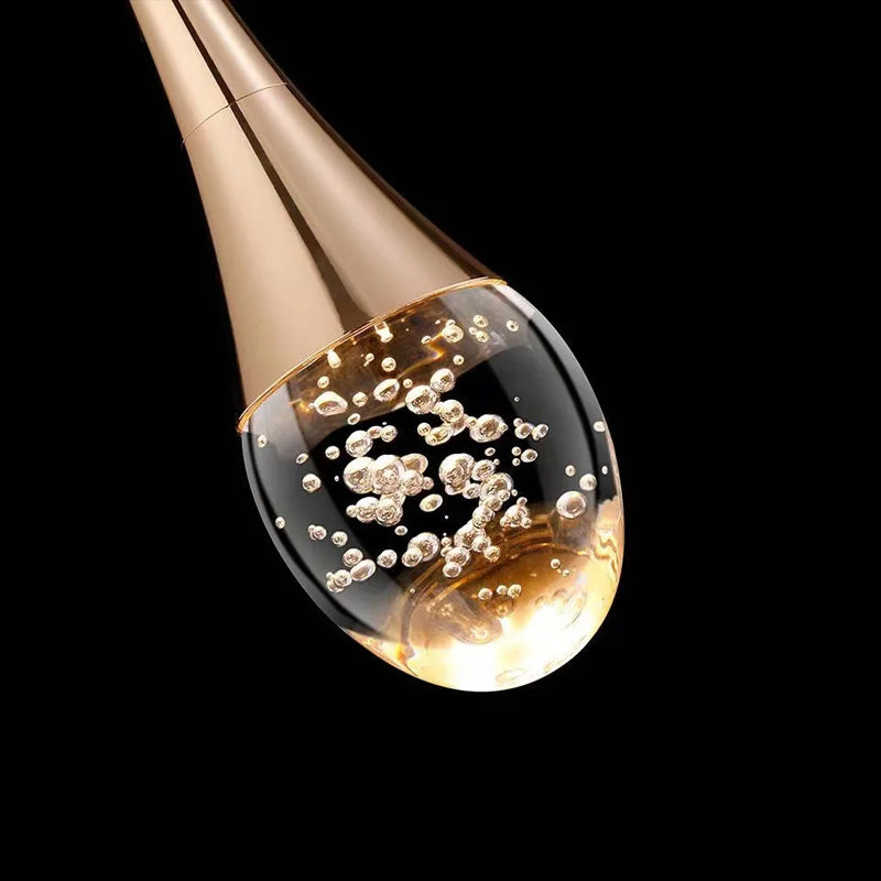 Teardrop Glass Ceiling Light with Cozy Illumination for Dining Room & Living Space | Thomler