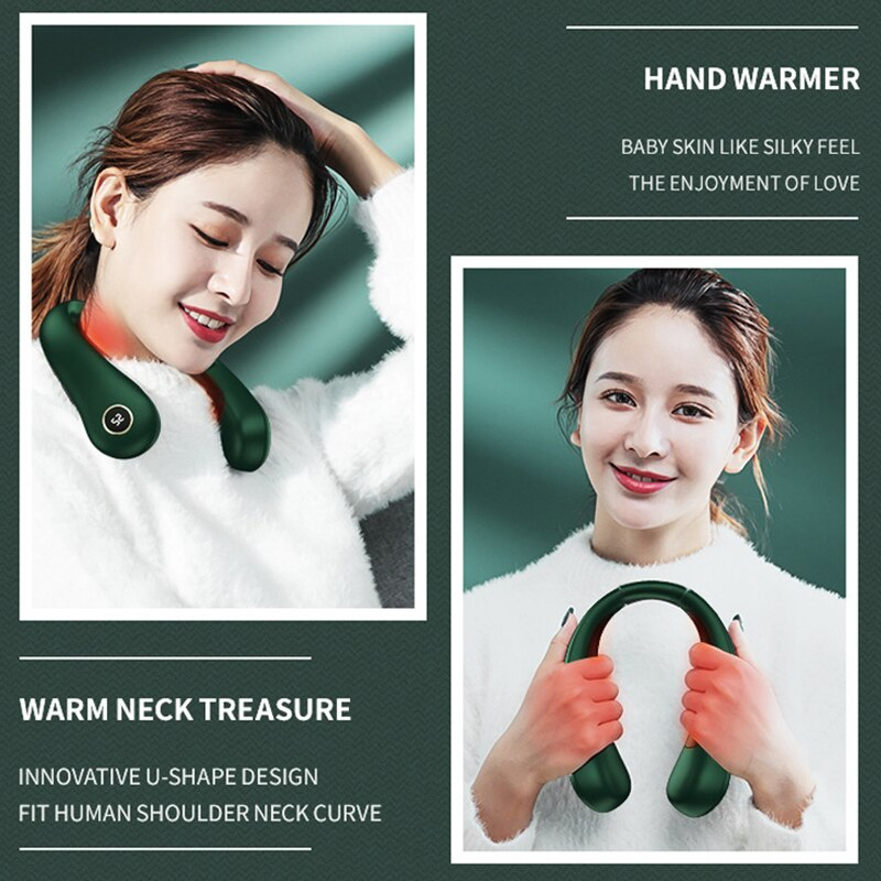 Rechargeable Wearable Neck Heater with Temperature Control & Digital Display for Winter | Thomler